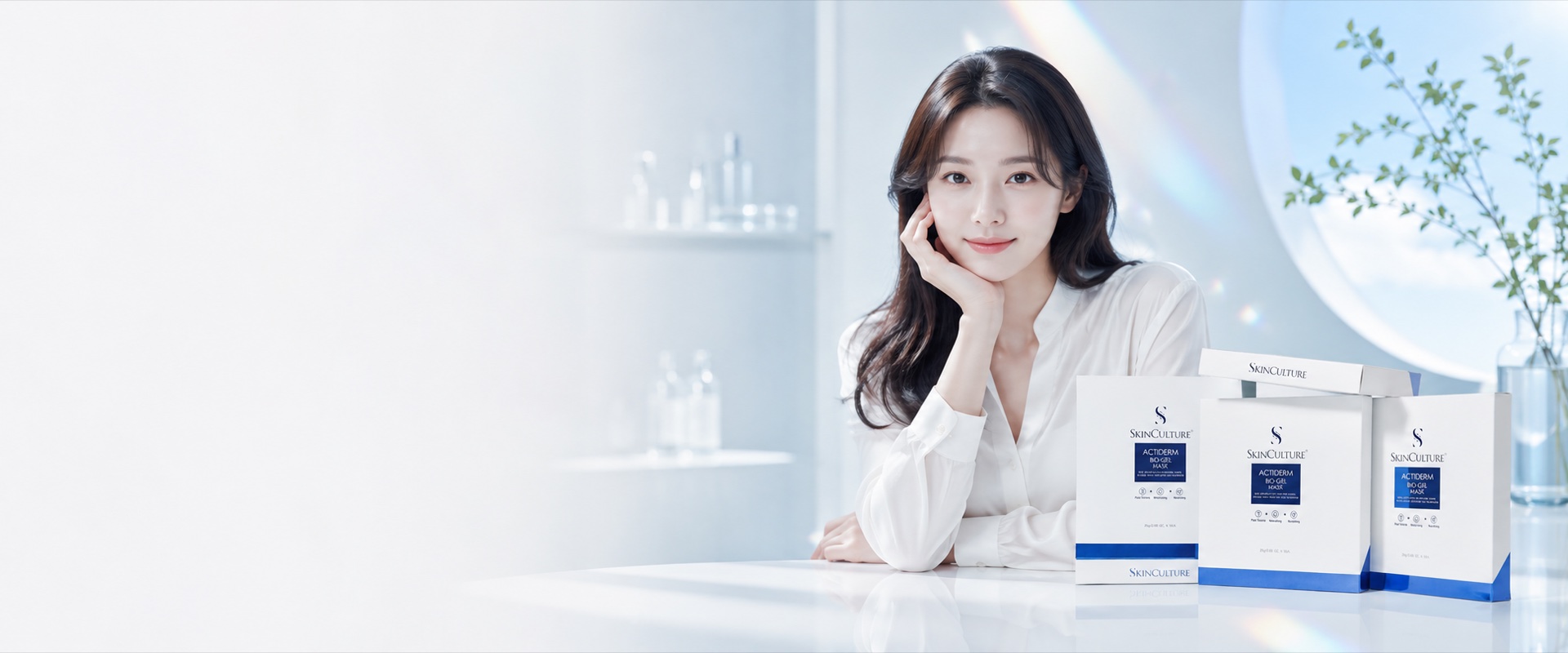 スキンケアマスク SkinCulture ACTIDERM BIO-GEL MASK と韓国美容サロンのイメージ